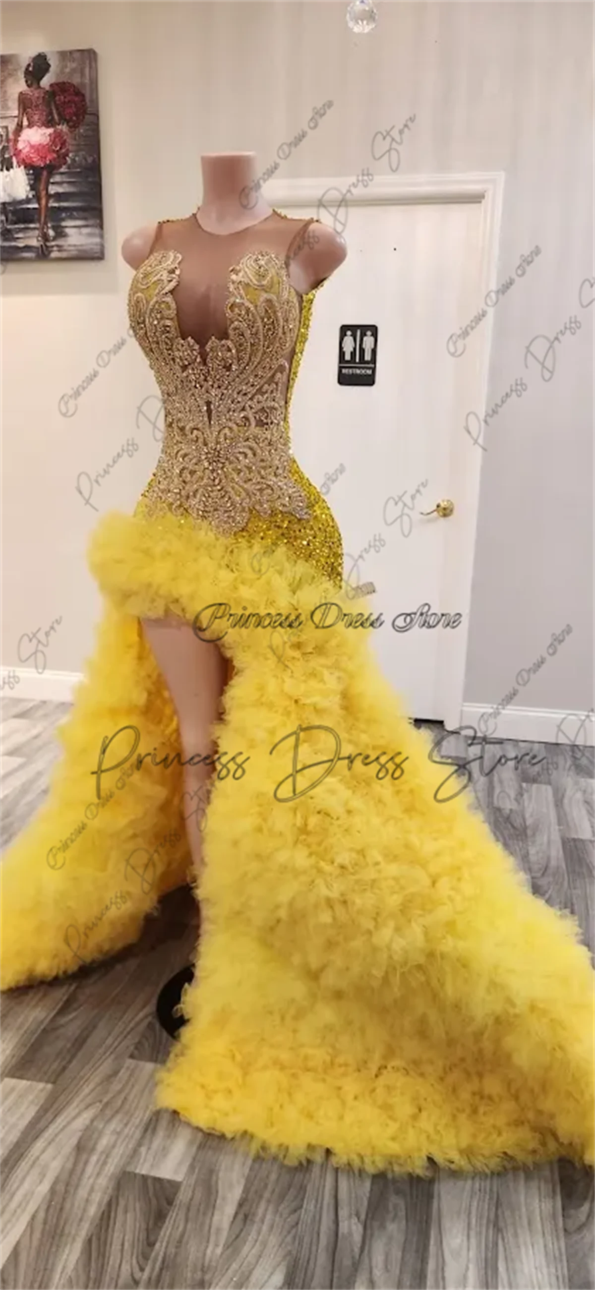 Vestidos de graduación de lujo 2025, vestidos de fiesta negros con cuentas brillantes para niñas, vestido de noche elegante de sirena, batas de velada personalizadas