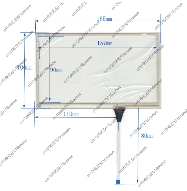 165*100 universal touch handwriting outer screen glass four-wire resistor 165*100mm
