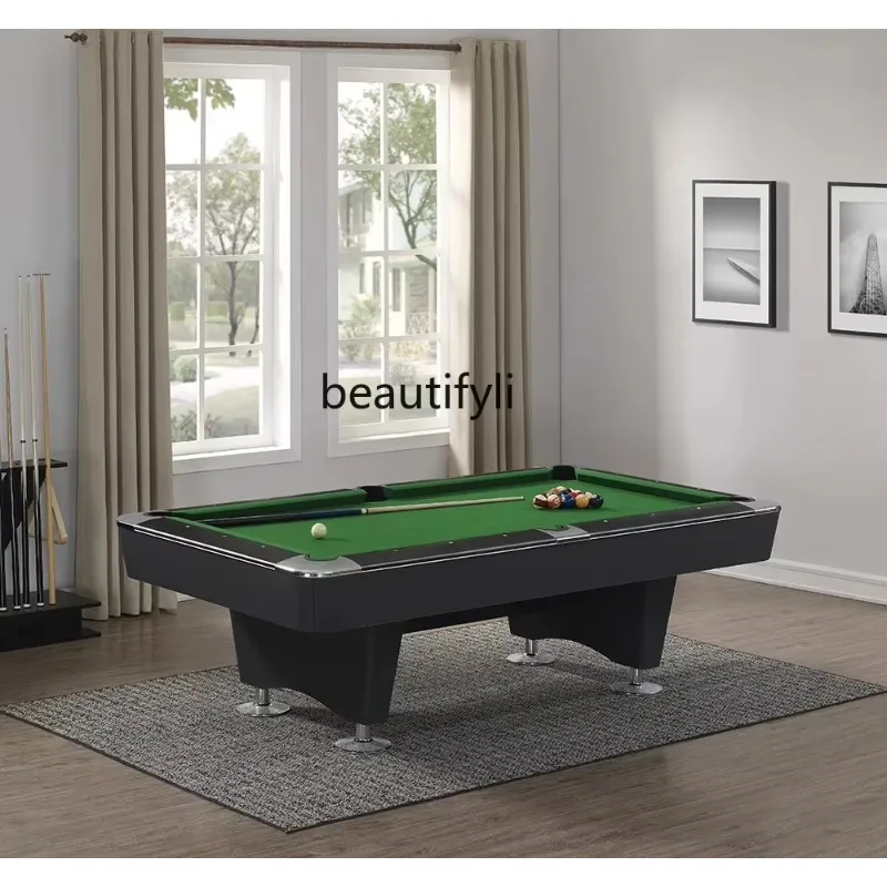 New Light Luxury Pool Table Household Standard American Nine-Ball Billiard Table Green Slabstone a Regional Name for Billiards