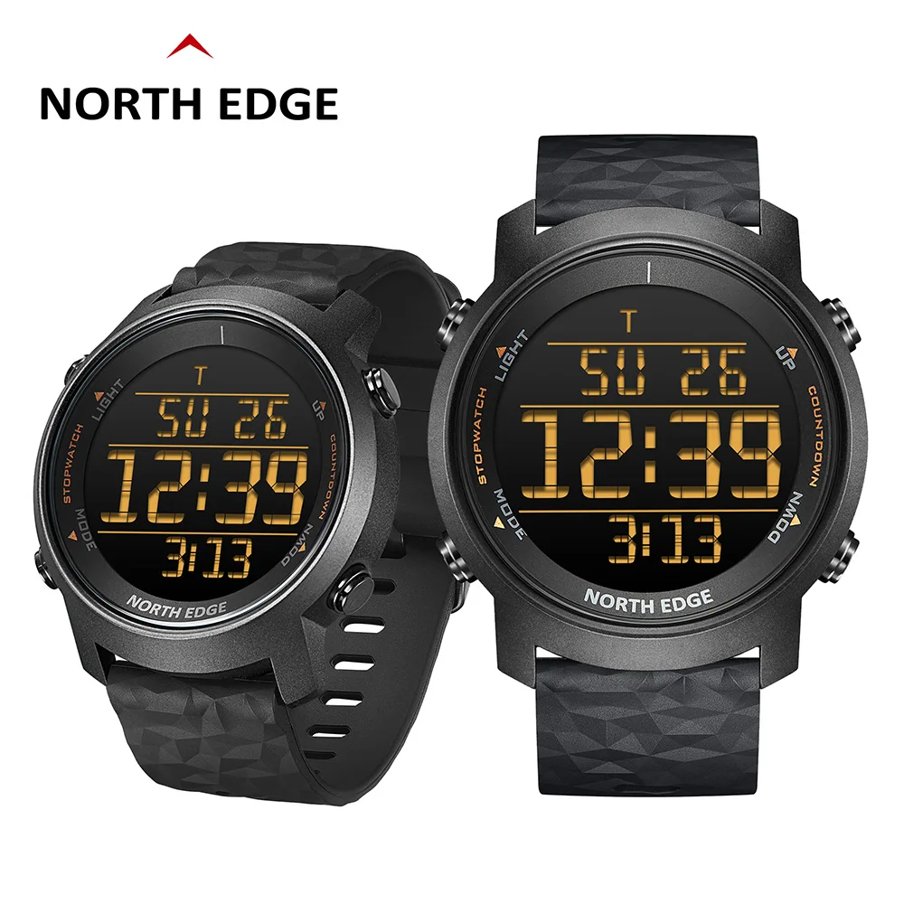 NORTH EDGE hot selling Second Time World Time stop watch SPEED Super backlight LED World time Waterproof 50M Model Laker2