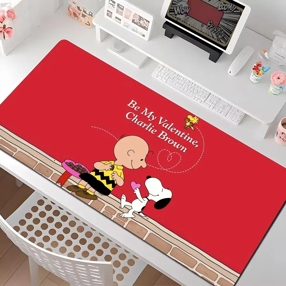 

Be My Valentine Charlie Mouse Pad Multiple Sizes Large Square Computer Office Game Table Mats Rubber Anti-slip Mousepads