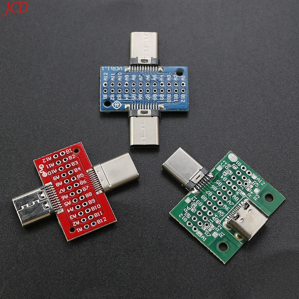 

1pcs Type-C Male / Female to Male / Female USB 3.1 Test PCB Board Adapter Type C 16P 24P 2.54mm Connector Socket