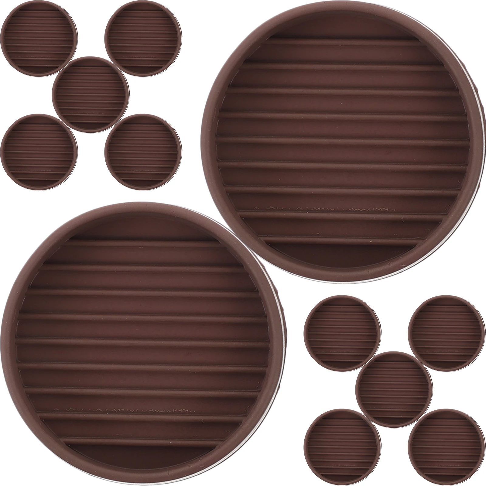 

12 Pcs 2 Inch Round Furniture Caster Cups Rubber Bed Table Leg Floor Protectors Wheel Stoppers Hardwood Scratches Prevention