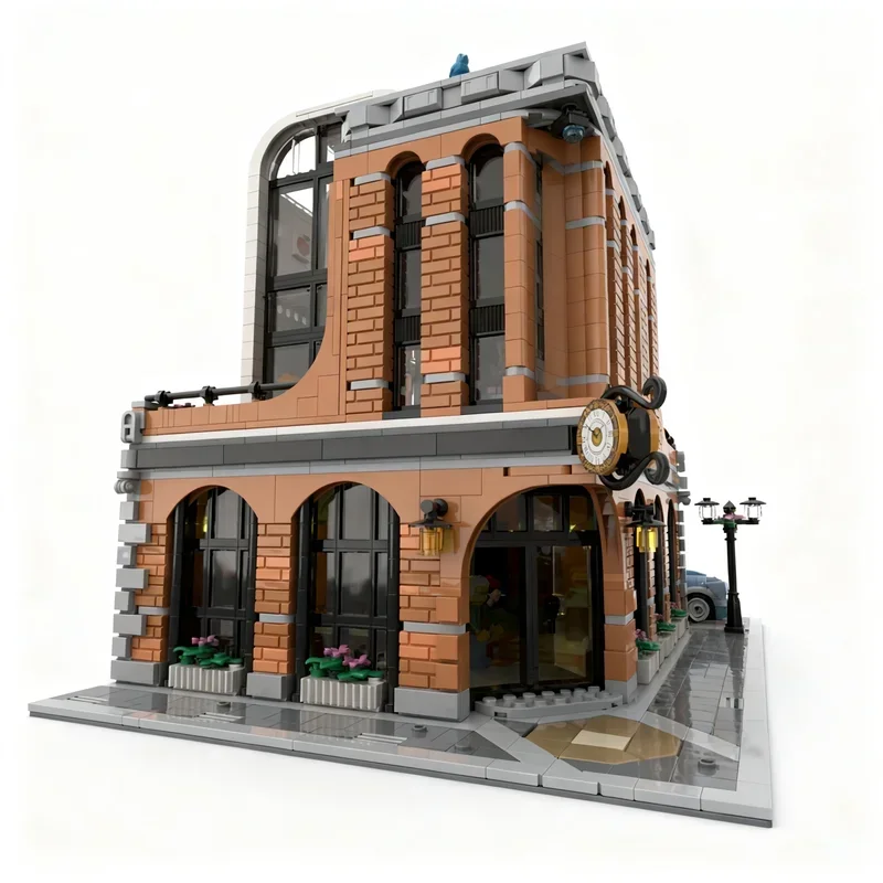 

3460PCS MOC City Hot Street View Market Art Gallery Model Building Blocks Creative Assembly Display Home Decor Construction Gift