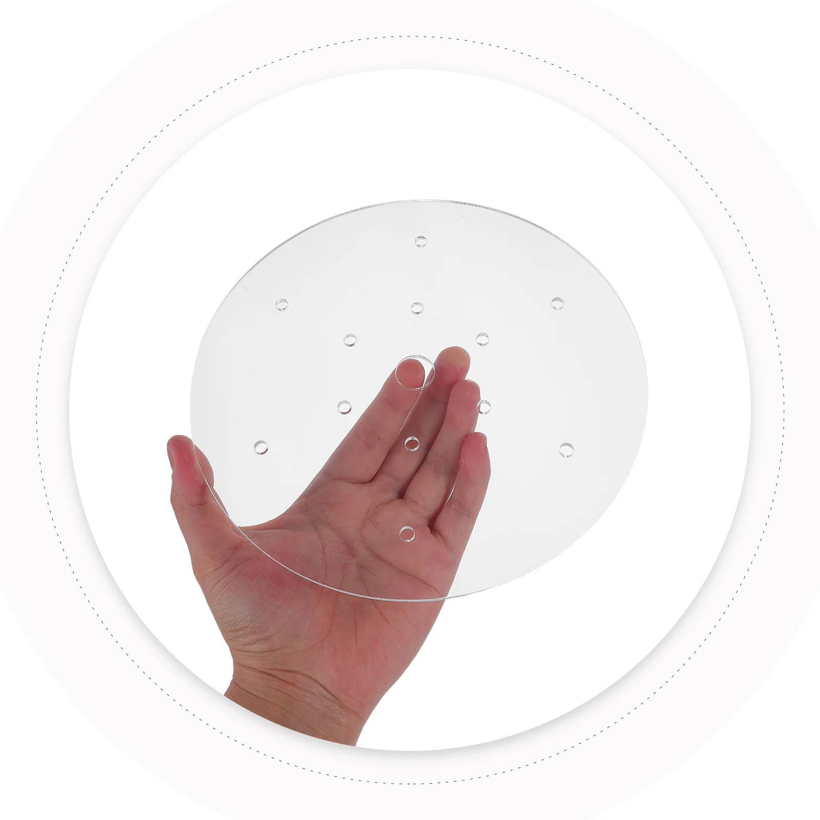 

7 Inch Round Fish Tank Anti-Jumping Cover - Transparent Acrylic Aquarium Lid for Home Office Use - Reusable Escape-Proof