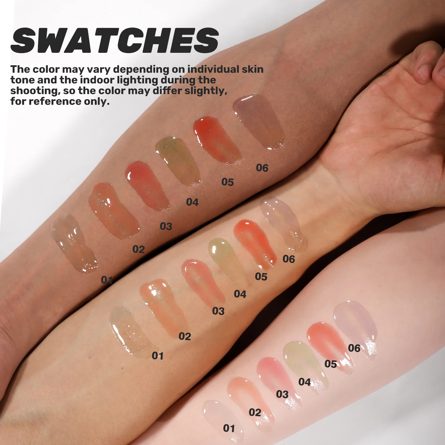 Lucidalabbra che cambia colore a lunga durata idratante a 6 colori con profumo fruttato e funzione che cambia colore sensibile alla temperatura