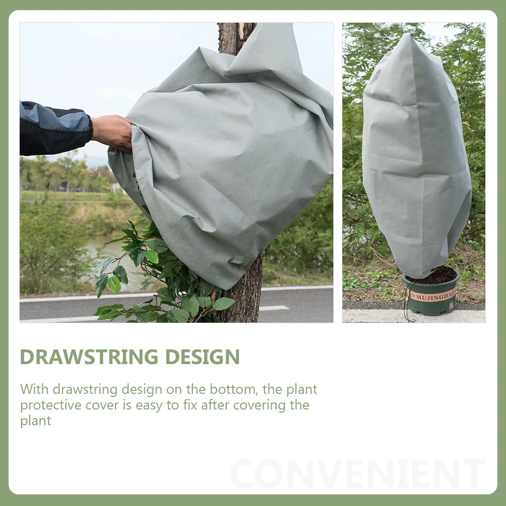 Frost Covers for Outdoor Plants Freeze Garden Protection Shrub Bags Grey Non-woven Fabric Winter