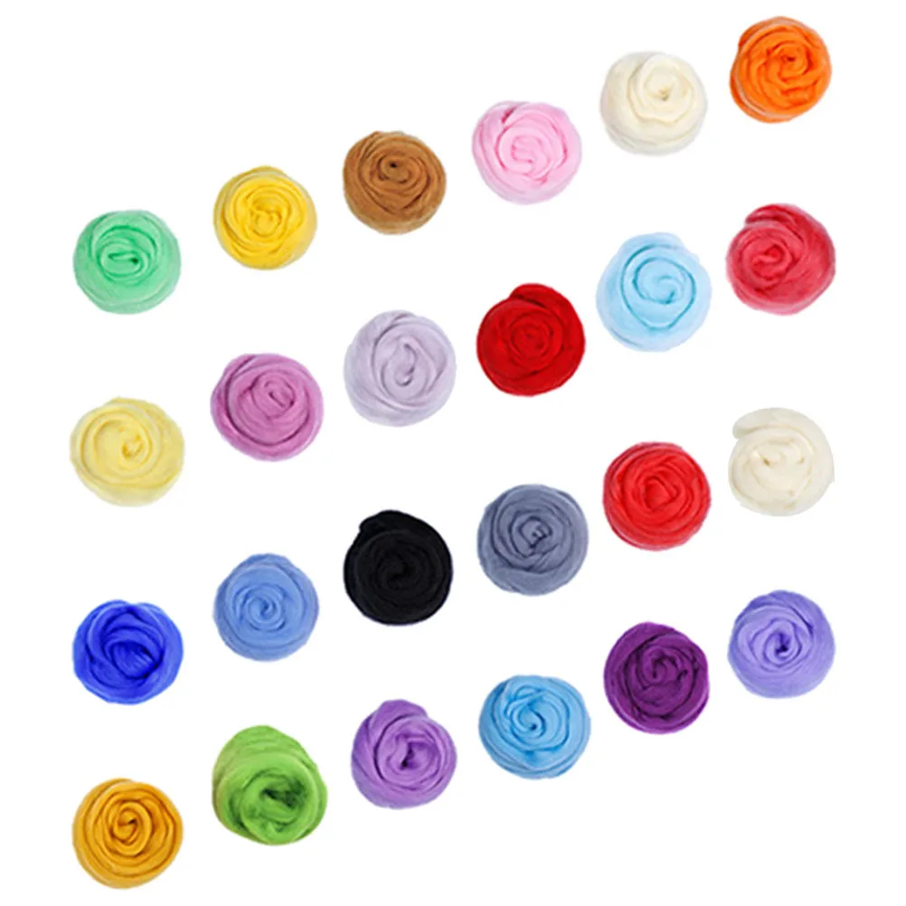 

24 Pcs DIY Needle Felting Material Crafts Accessories Materials Convenient Kit Knitting Yarn