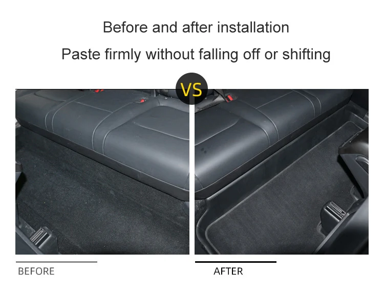 For Tesla Model Y 2021-2023 Car Rear Seat Extension Pad Anti Kick Interior Pad Lengthened Full Surround Pad TPE Protection Cover