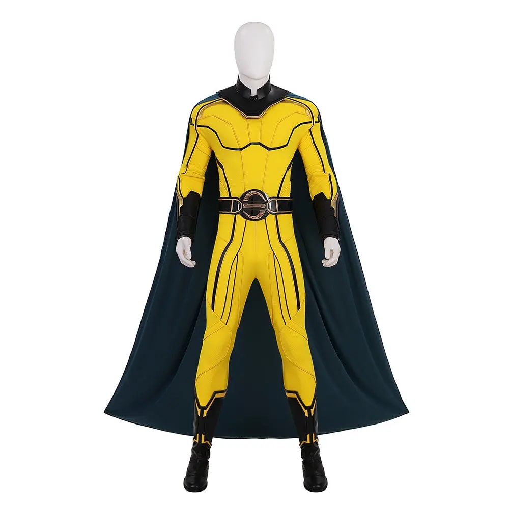 

New Movie Sentry Robert Reynolds Zentai Cosplay Thunder Cos Bolts Costume Jumpsuit Waist Cover Cloak And Guard Halloween