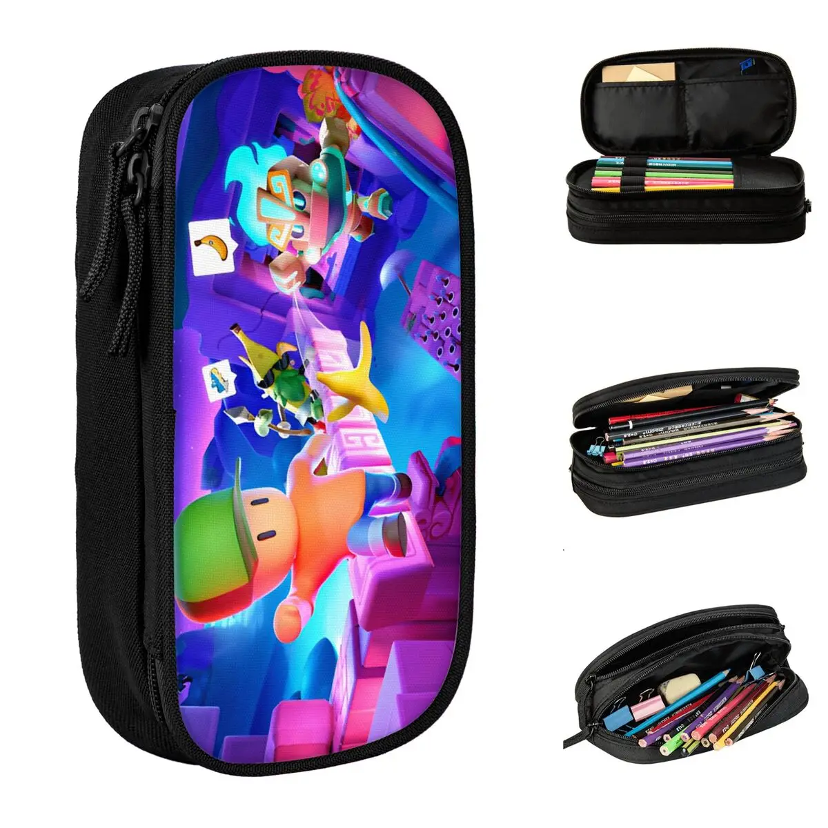 

Classic S-Stumbles Guys Game Pencil Case College Pencil Bag Boy Girl Canvas Cool School Pencil Case Pattern Stationery Organizer