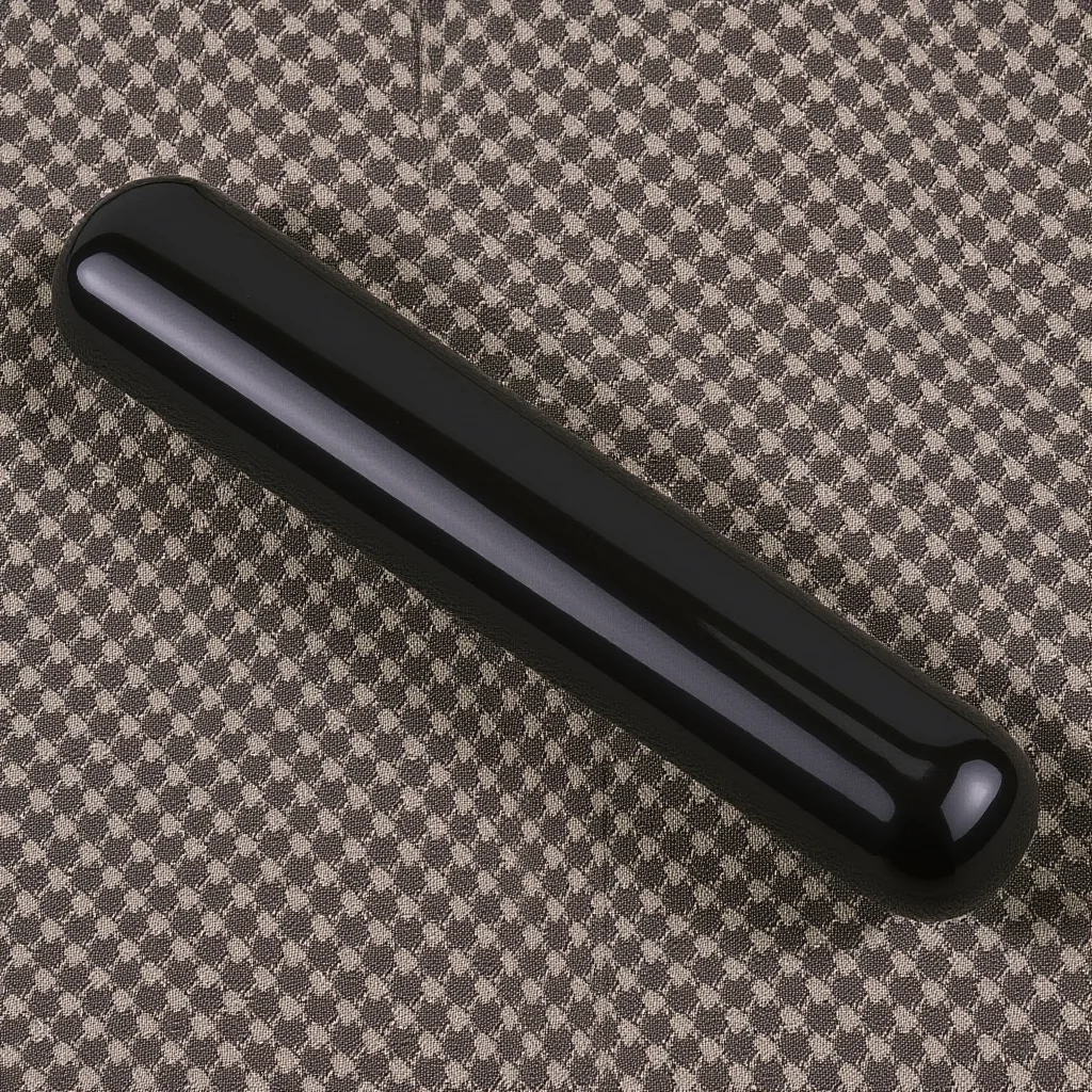 1개 흑요석 침술 스틱 마사지 도구 트리거 포인트 치료용 등 발 통증 완화 11x2cm 크리스탈 힐링 혼 바디 마사지기