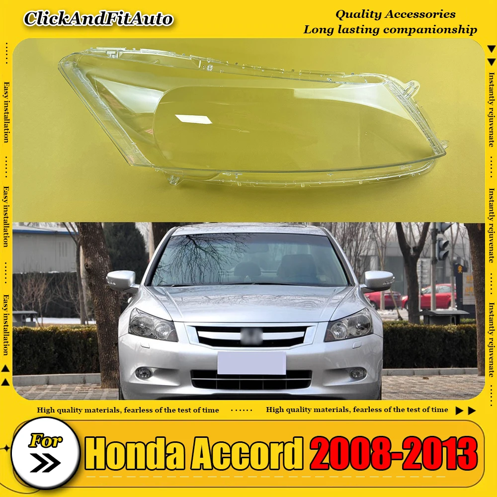 

For Honda Accord 2008-2013 Headlamp Cover Transparent Headlight Lens Plexiglass Replace Original Lampshade