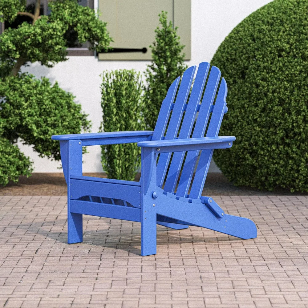 

Classic Folding Adirondack Chair, 35.00" x 29" x 35.00", Pacific Blue,Adirondack Chair