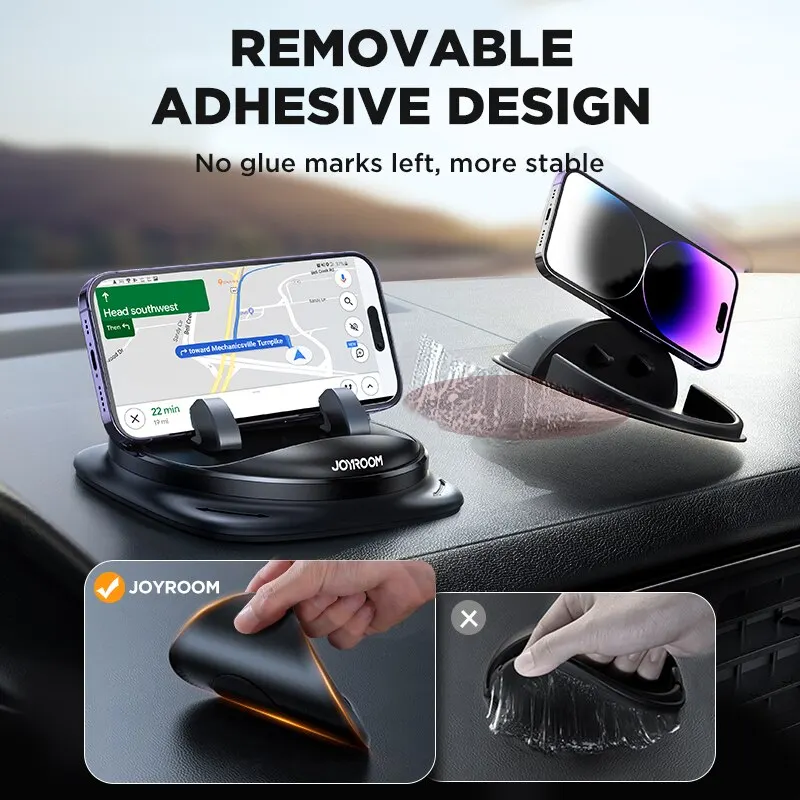 Joyroom Dashboard Car Phone Holder Universal Upgraded Reusable Silicone Phone Mount for Car Dash Anti-Slip Pad Mat Phone Holder