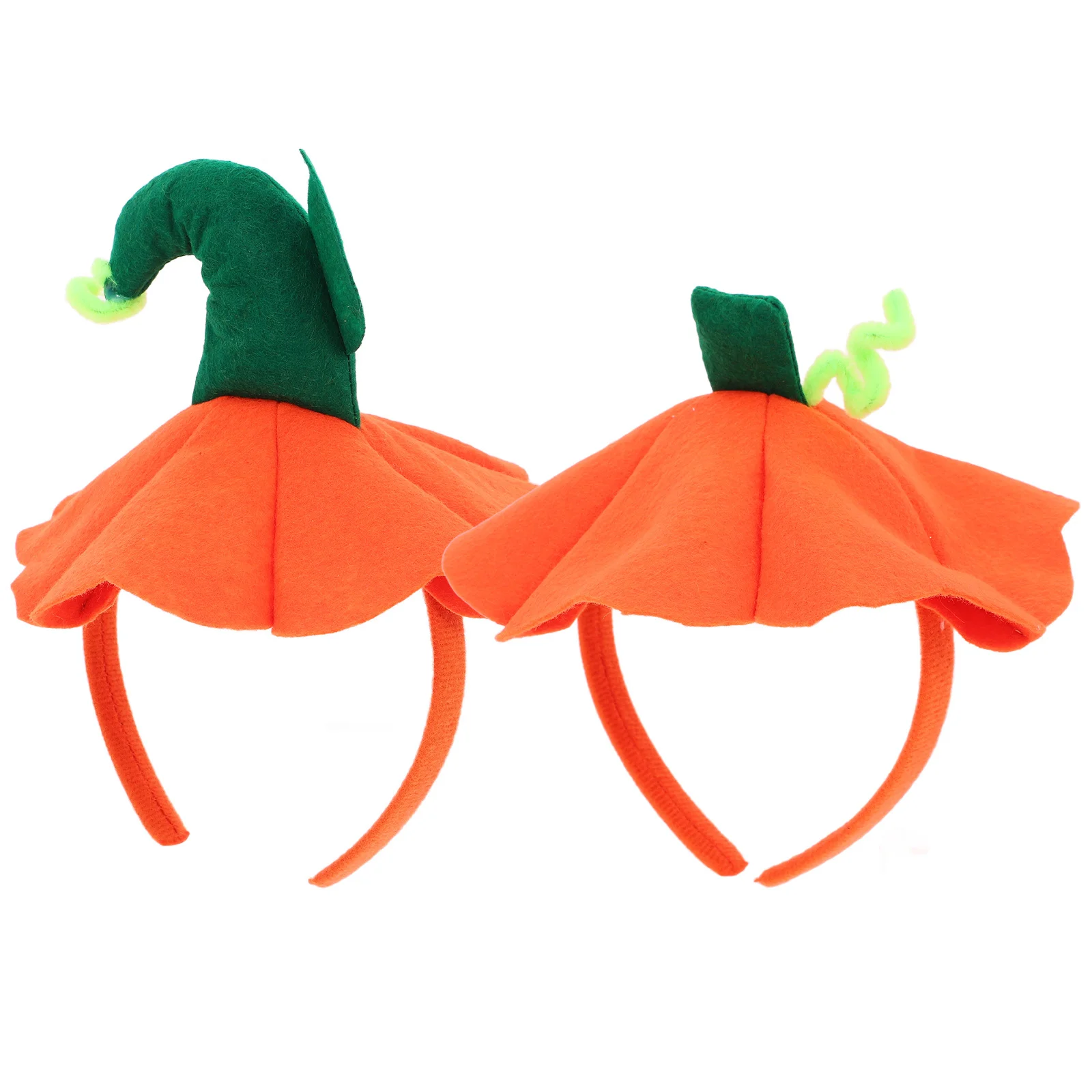 Diadema de calabaza para niños, 2 uds., uso en fiesta de Halloween, tocado cómodo para Festival, sombrero de calabaza para Cosplay, decoración de Aro para el pelo