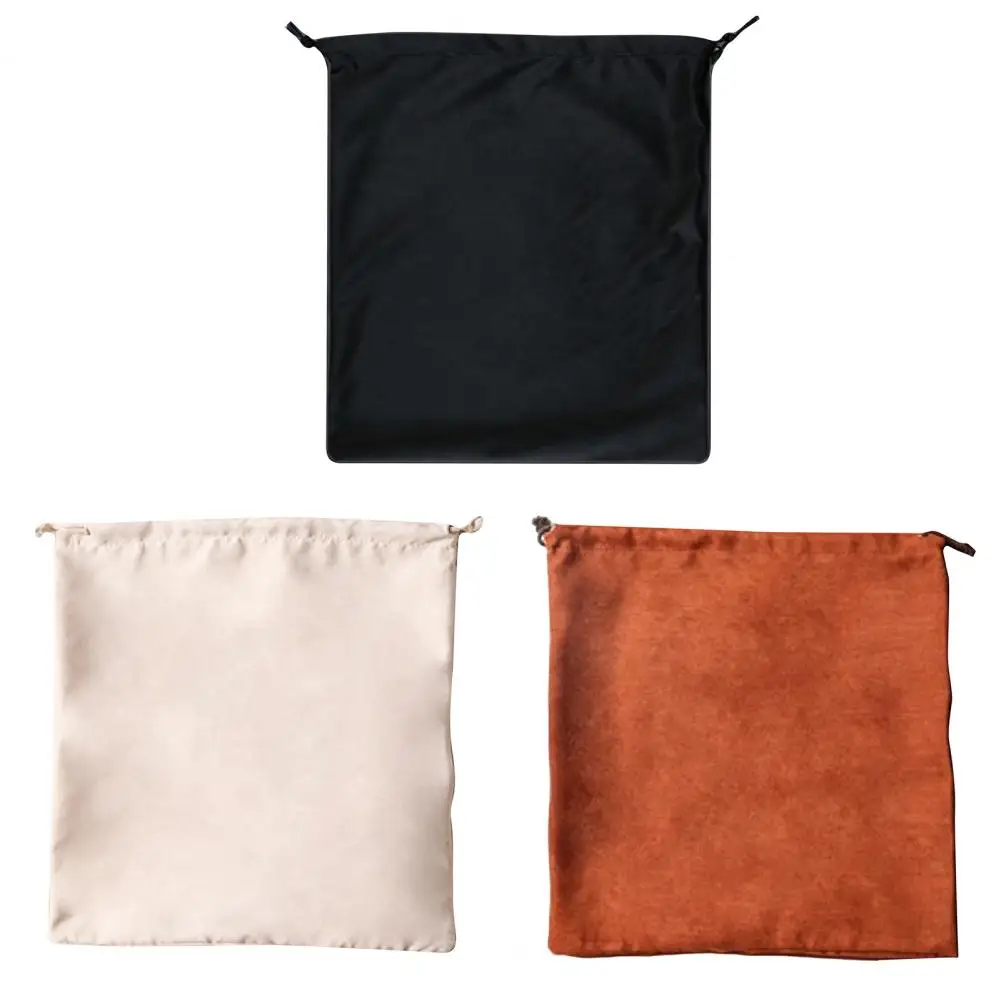 Soft Suede Dust Bag for Handbag, Drawstring Closure Protective Storage Organizer, Portable Moisture Proof Bag for Wardrobe