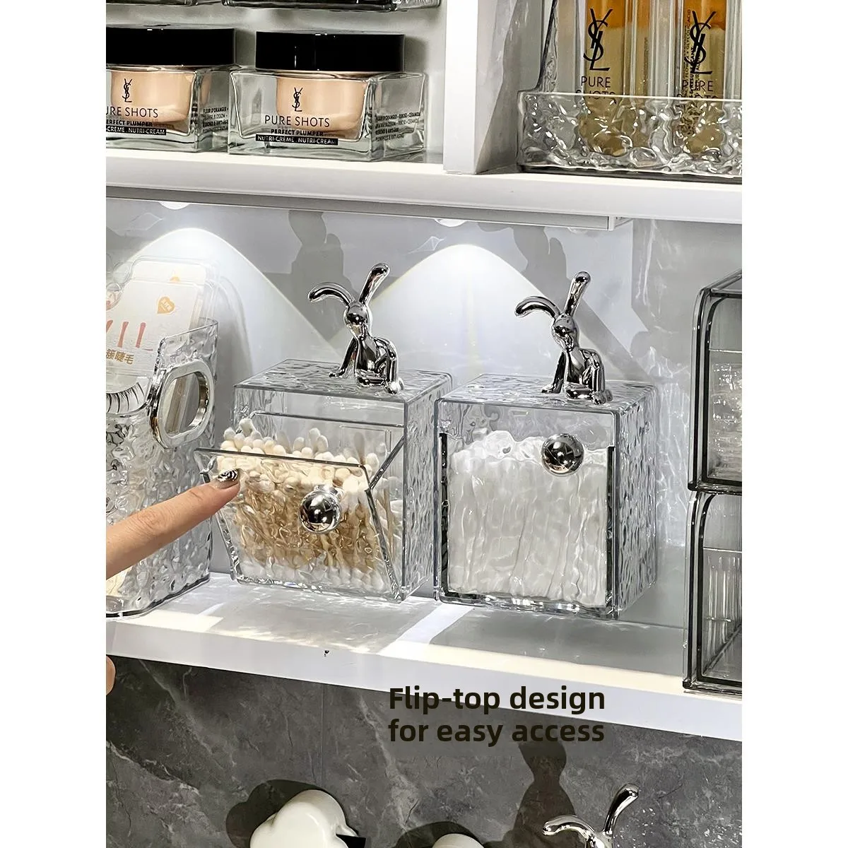 transparent-wall-mounted-cotton-swab-storage-box-lipstick-holder-bathroom-organizer-mirror-cabinet-storage-pet-material