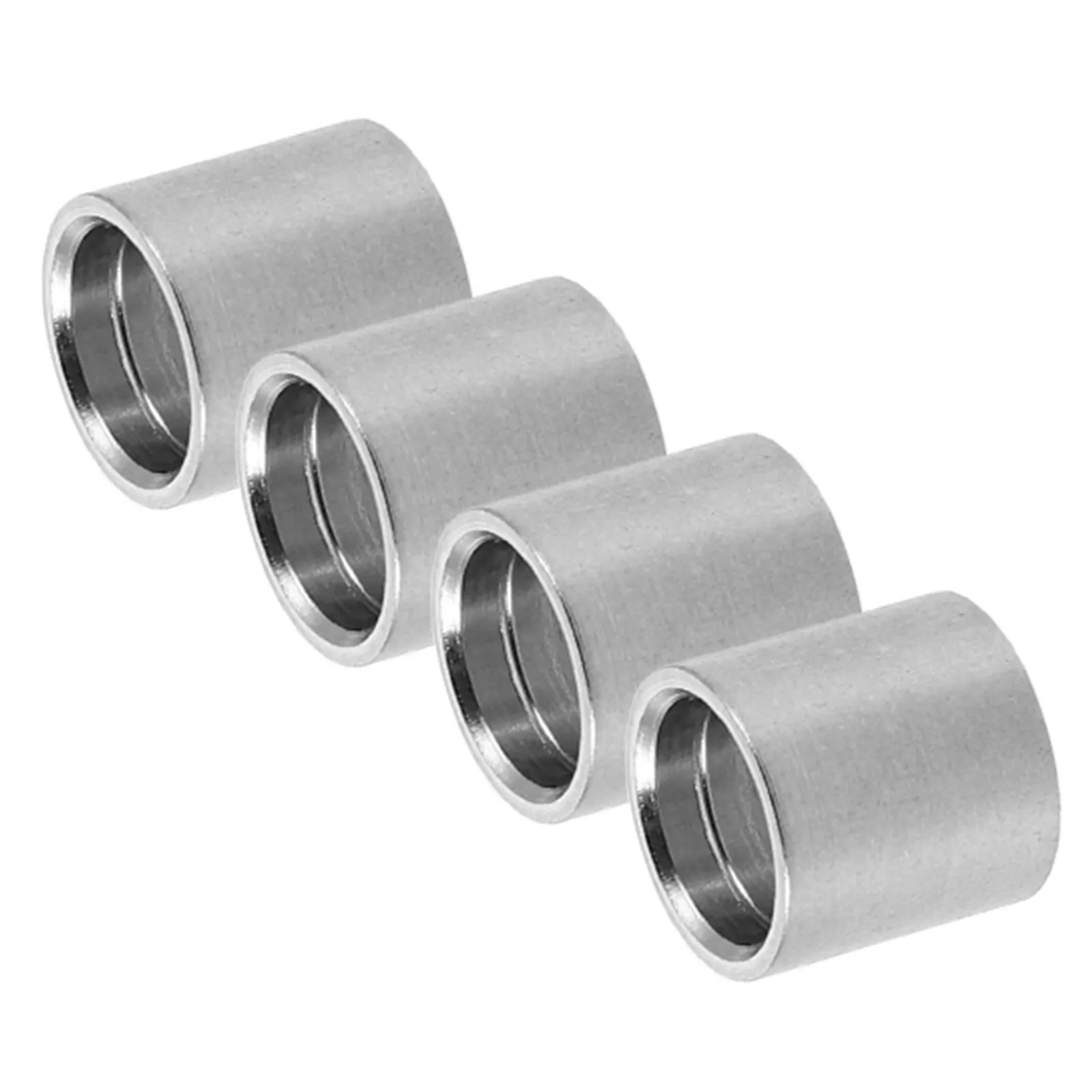 

4Pcs Stainless Steel Pool Cue Ferrules with Built-in Glue Grooves for Easy Tip Replacement Compatible with Snooker Billiard Cue