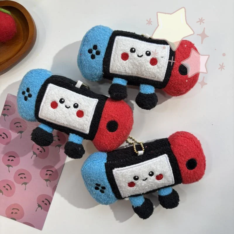 

Cartoon Game Consoles Soft Plush Toy Keychain for BackPack Decor; Stuffed Doll Pendant Car Key Ring Kid Gift