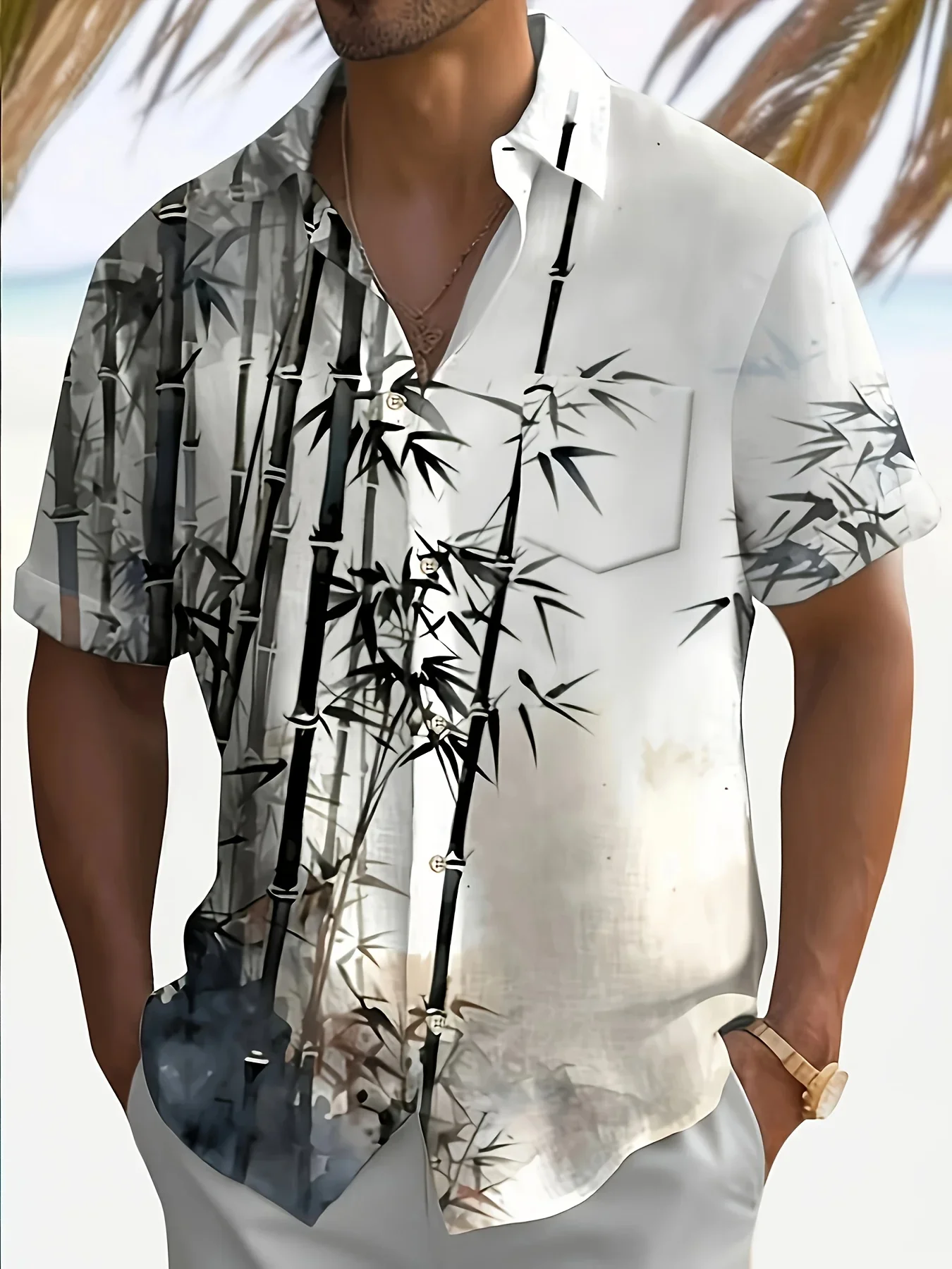 

Men's Fashion Breathable Hawaiian Shirt SummerMan Women Short Sleeve Casual Print Beach Party Tops