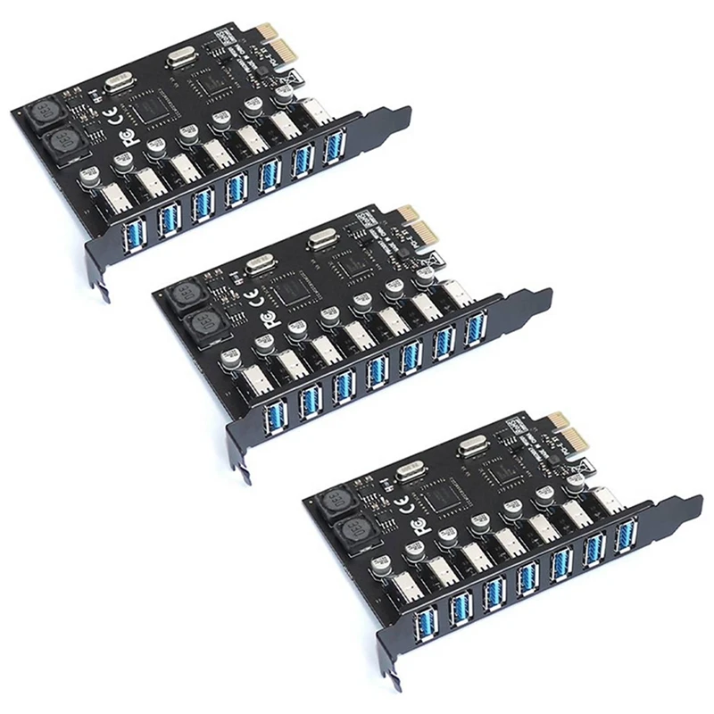 

3X USB 3,0 PCI Express адаптер PCI E на 7 портов USB 3 Расширенный адаптер карта USB3 Pcie PCI-E X1 контроллер (VIA)