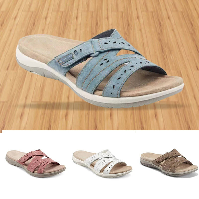 

Design сандали ортопедические Shoes Sandalias Woman Orthopedic Comfy Premium Round Toe Sandals Hollow Out Hook-and-loop