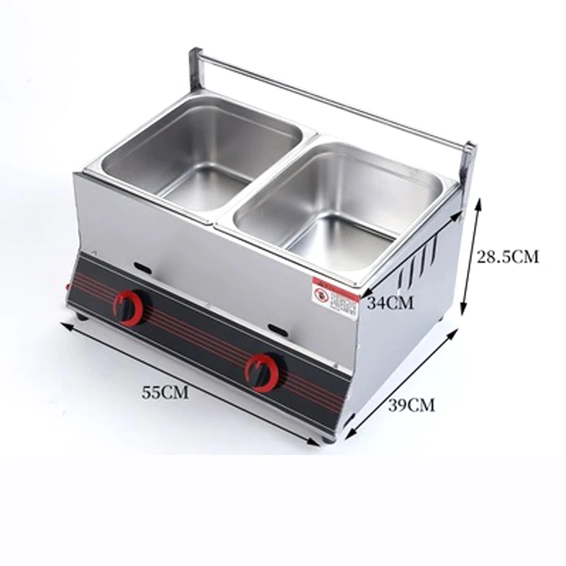 Gas Deep Fryer Chips Chicken Maker LPG Single 10L Double Tank 20 Liters Commercial French Fries Machine