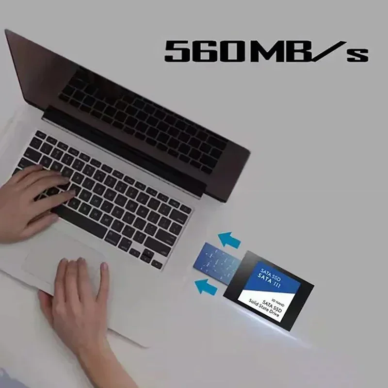 2026 1-zu-2-zu-SSD SATAIII 2,5 Zoll interner SSD-Speicher mit schneller Übertragungsgeschwindigkeit für PC, Laptop, Mac – Detail 1