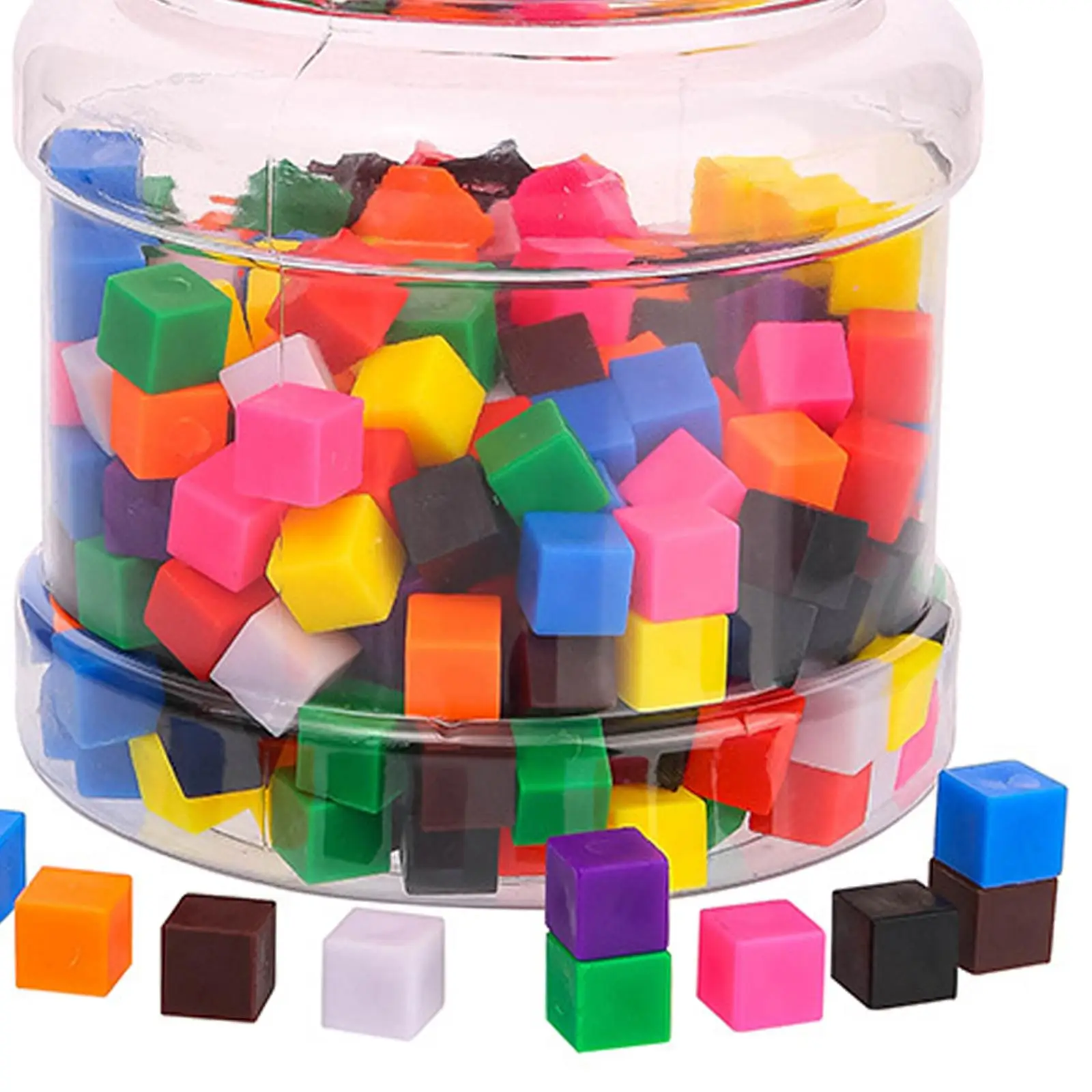 Math Cubes Manipulatives Centimeter Cubes for Kids Counting Color Sorting Toy Homeschool Educational Blocks Elementary School