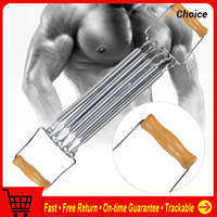 Spring Chest Expander Wooden Handle Removable Spring Chest Expander Developer Household Exercise Muscle Fitness Equipment