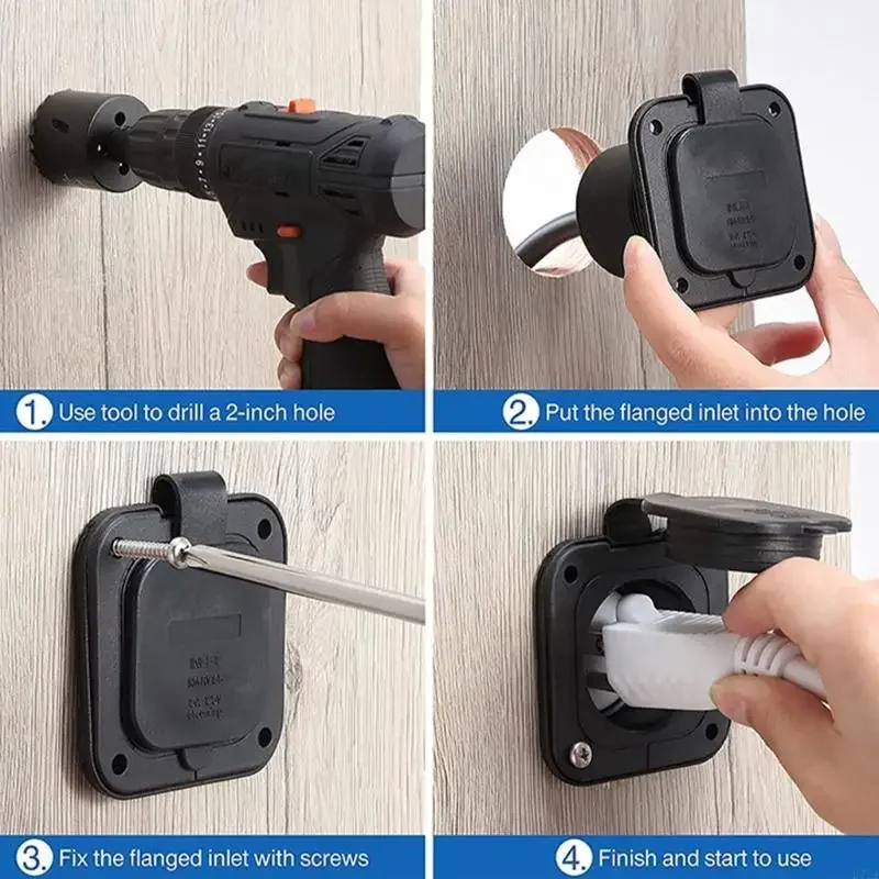 

Long Reach Electrical Extension Cord with Waterproof US Plug High Flexibility Power Cord Upgrades for Outdoor Use X37F