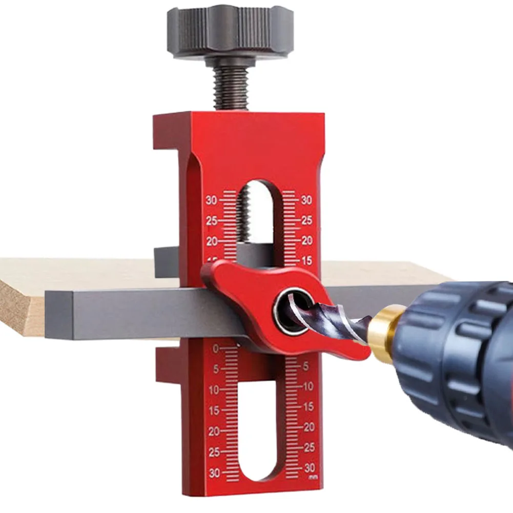 

Cabinet Door Positioning Tool Aluminum Alloy Cabinet Installation Tool Drilling Guide Locator Installing Clip for Mount Hinges