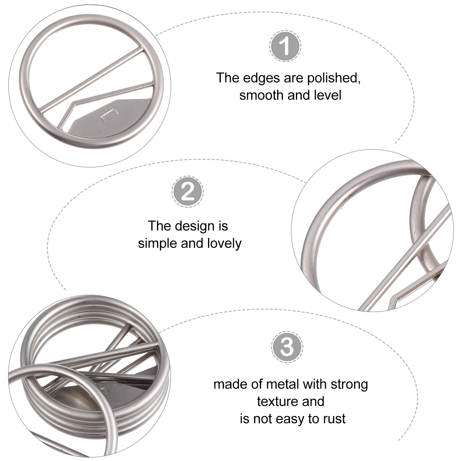 

5 Pcs Knotted Buckles Elegant Cloth Tshirt Rings Unique Scarf Decorative Woman Clamp Silver Fashion Jewelry Wedding Accessories