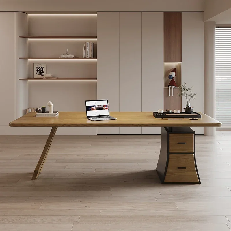 

Creative Designer Wood Computer Desk Table Luxury Drawers Computer Table Offices Mesa De Estudo Para Quarto Office Furniture