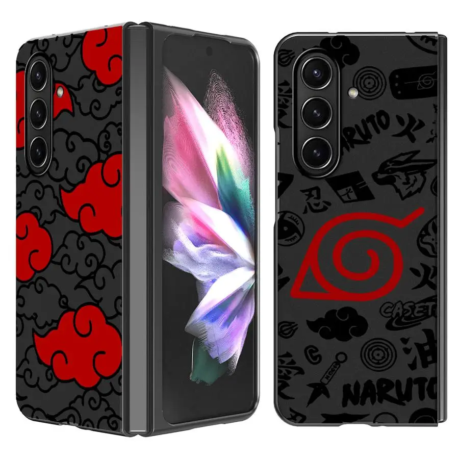 Back Phone Cover Case for Samsung Galaxy ZFold6 ZFold5 ZFold7 ZFold3 ZFold4 Z Fold 7 6 5 4 3 Anime N-Narutos Logo