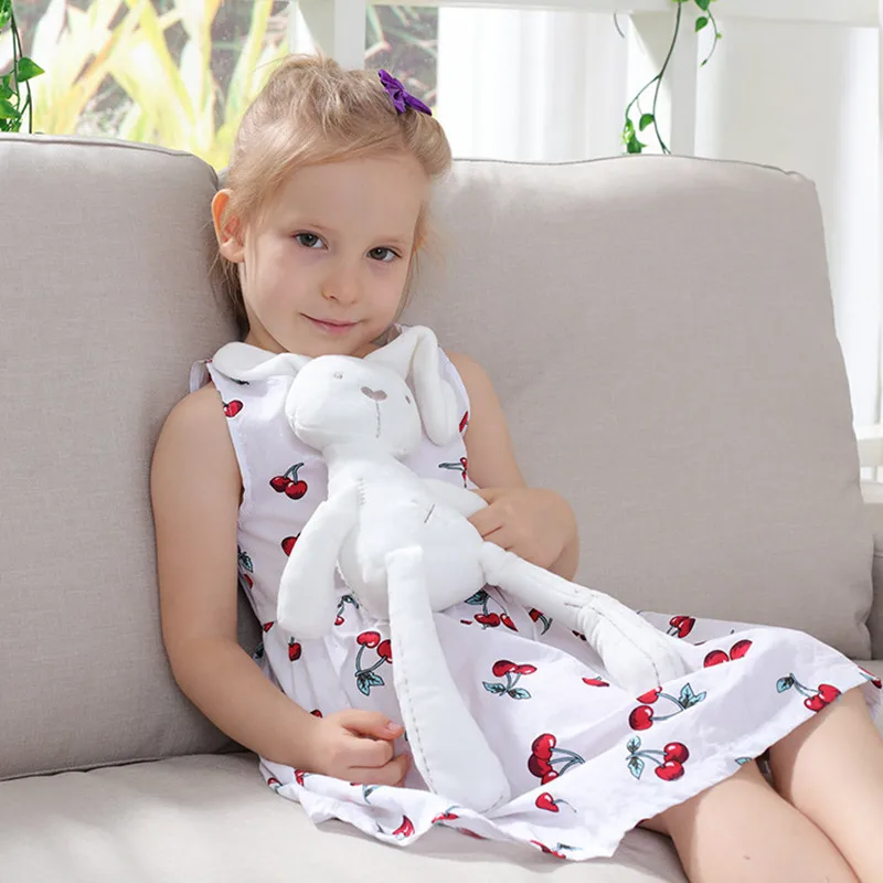 Nowa, urocza pluszowa zabawka królik z długimi uszami, 42 cm - miękki królik z kreskówki, prezent dla niemowląt i dzieci, prezent na urodziny lub Boże Narodzenie.