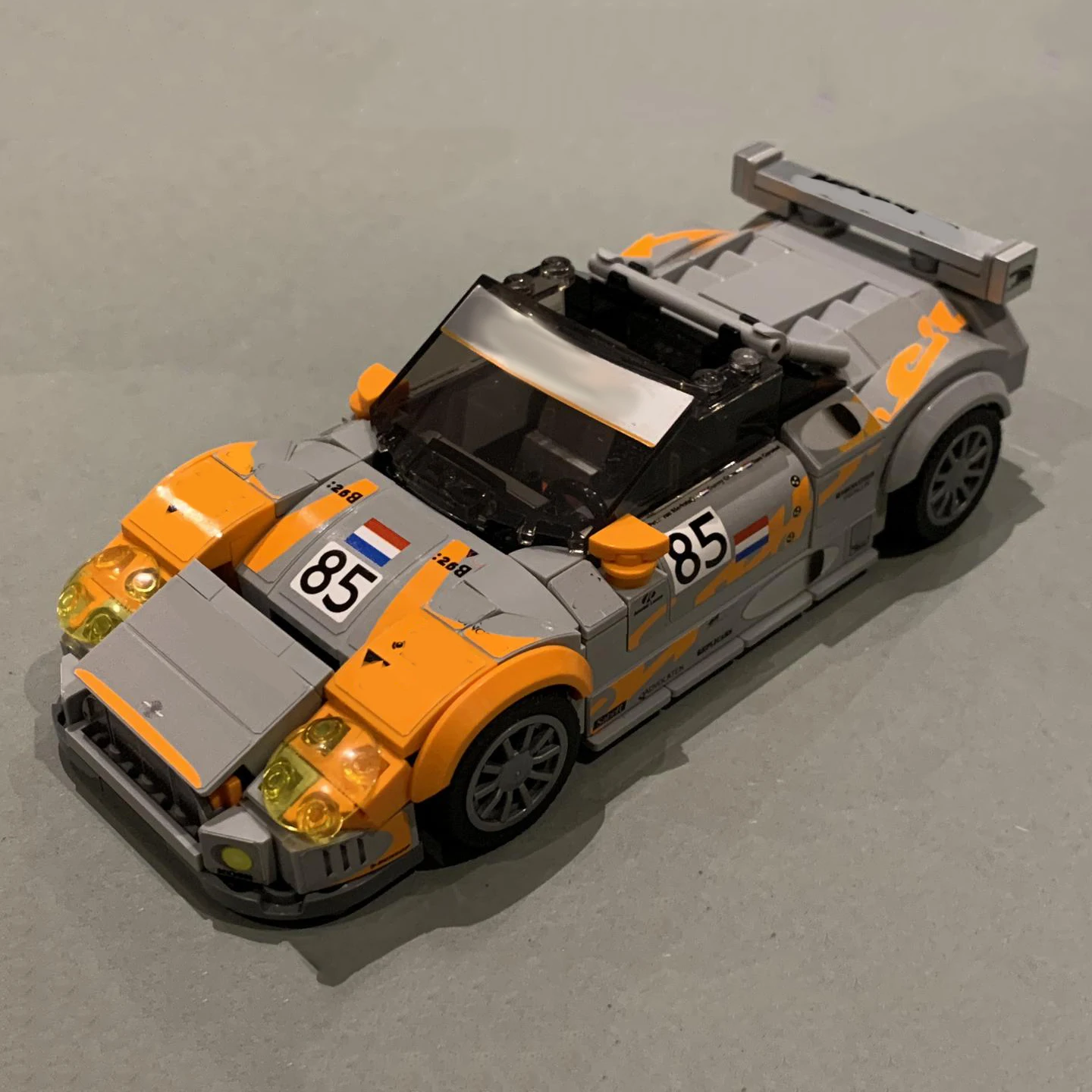 Poladeer 325-teiliger C8 Spyder GT2-R MOC DIY Auto-Rennwagen Baukasten Hobby-Montagemodell Spielzeug Bausteine Geburtstagsgeschenke für Kinder – Detail 7