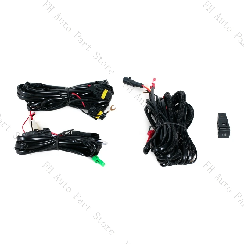 1Set For Toyota Hiace Commuter 2019 2020 2021 Car Front Bumper Fog Lamp Daytime Running Drive Light Foglight LED Halogen