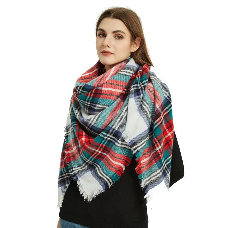 Versatile Middle Eastern Arab Style Square Scarf – Soft Cashmere-Like Knitted Wrap for Free-Spirited Style