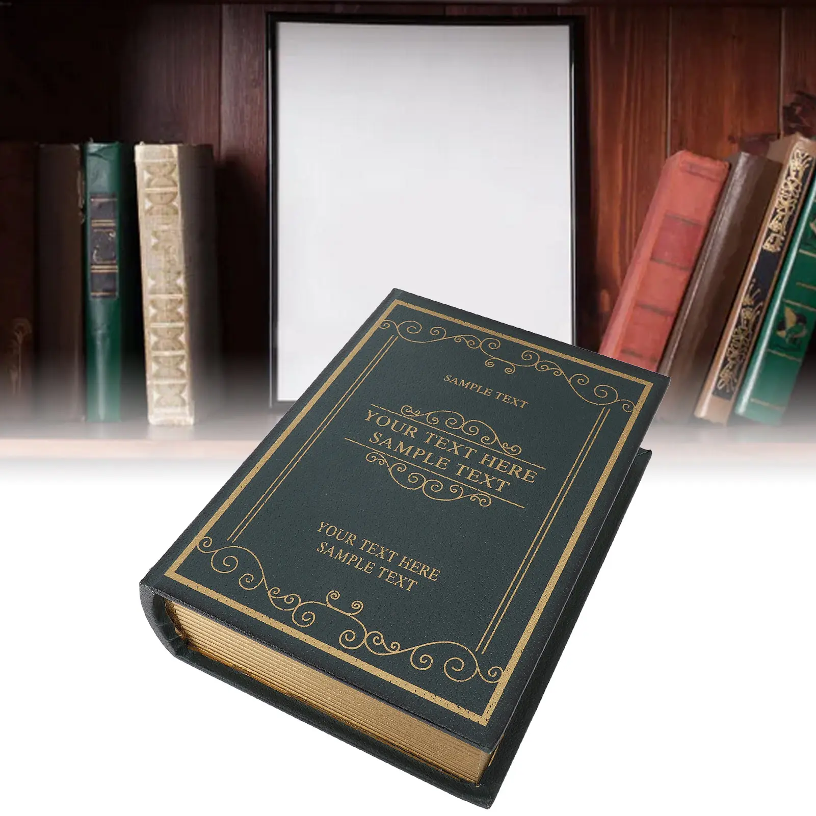 

Decorative Book Box Vintage Fake Book Ornament Antique Book Shaped Boxes For Photo Props Bookshelf Cafe