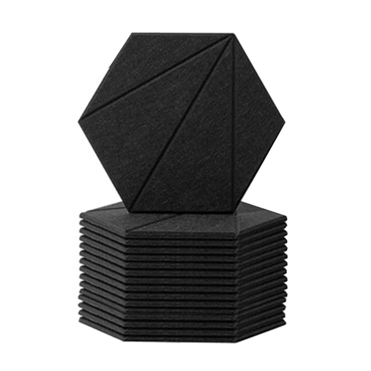 

16Pack Self-Adhesive Acoustic Panels,Sound Proof Foam Panels, High Density Soundproofing Wall Panels Black 12X10X0.4In