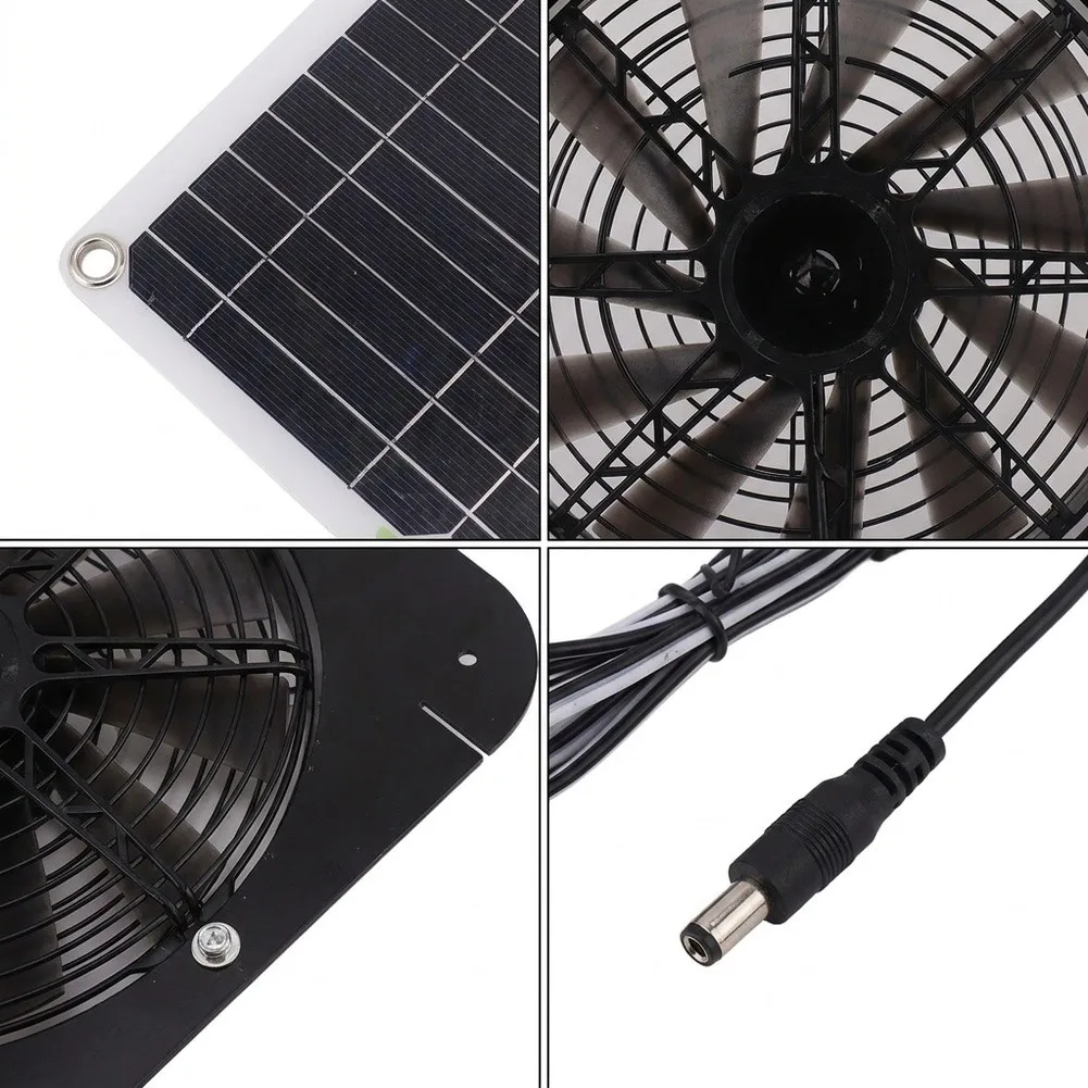 100W Monocrystalline Solar Panel Cooling Fan Suitable For Chicken Coops Solar Panel And Exhaust-Fan Set