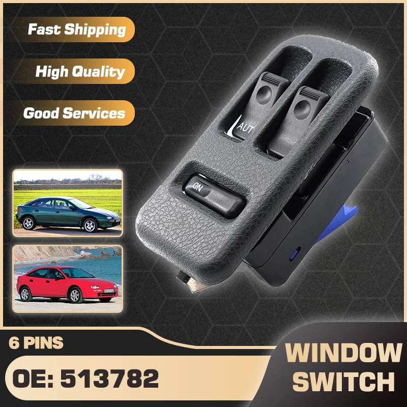 

For Mazda 323F Mazda 323F Bongo 1994 1995 1996 1997 1998 Electric Power Window Lifter Master Control Switch Button 513782 6 Pins