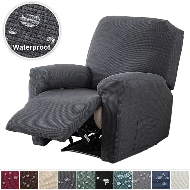 Waterproof Recliner Sofa Cover For Living Room Jacquard Sofa Slipcover Non Slip Armchair Cover Office Home Decor Couch Cover