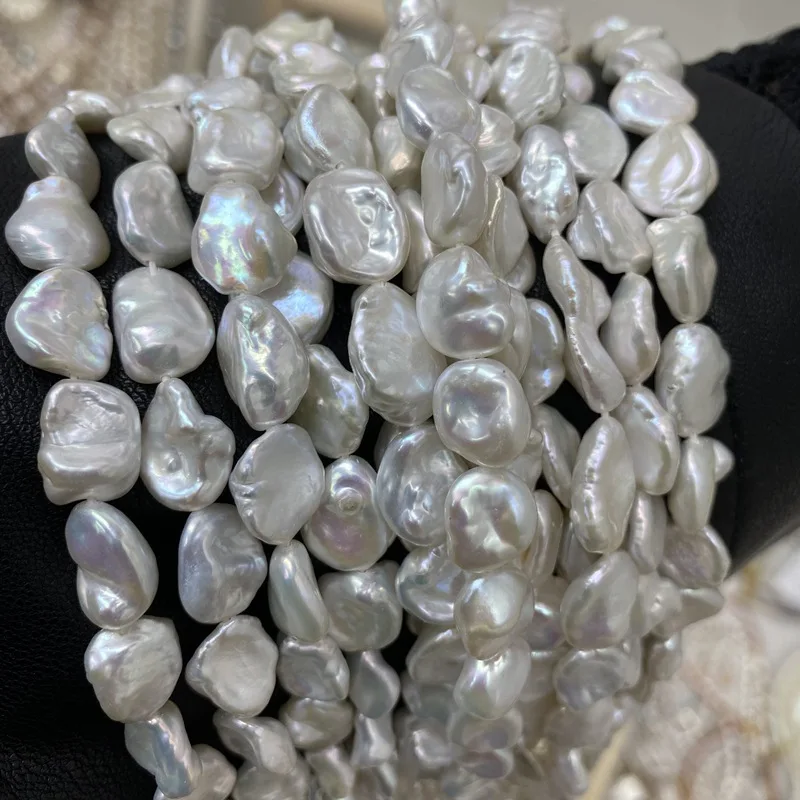 

High Luster Freshwater Pearl Baroque Silver Fragment Petal PearldiyWholesale Semi-finished Clothing Necklaces and Bracelets