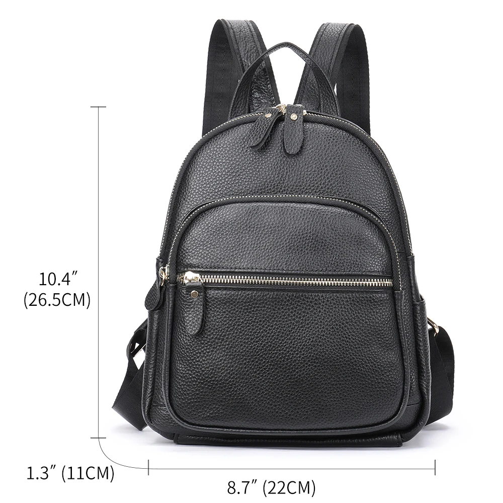 WESTAL Business Leather Backpack Advanced Sense Multi-Pocket Large Capacity Travel Backpack 17 Inch Computer Backpack
