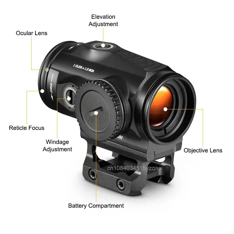 SPITFIRE Gen II 3X Prism Scope AR-BDC4 Reticle HD Lens Elements Night Vision Tacitical Hunting Reflex Rifle Scope Fit 20mm Rail