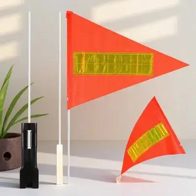 1Set Bike Safety Flag Reflective Visibility Adjustable Height Multi-Functional Cycling Accessory Bicycle Flag Bike Flags
