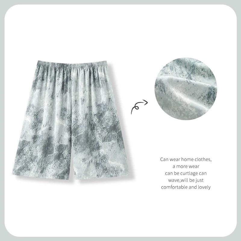 Men's Ice Silk Pyjamas Pants Soft Sleeping Bottoms Nightwear Sleepwear Trousers Casual Loose Hombre Large size Underwear